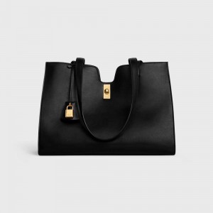 Celine 16 In Smooth Calfskin Cabas Schwarz | CL-593079