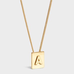 Celine Alphabet A In Brass With Gold Finish Ketten Gold | CL-592264