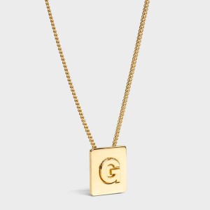 Celine Alphabet G In Brass With Gold Finish Ketten Gold | CL-592270