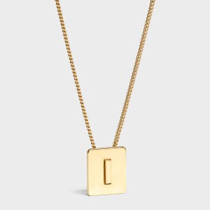 Celine Alphabet I In Brass With Gold Finish Ketten Gold | CL-592272