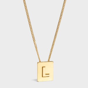 Celine Alphabet L In Brass With Gold Finish Ketten Gold | CL-592275