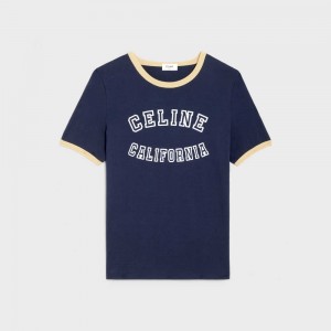 Celine California 70 S In Baumwoll Jersey T-shirt Zitrone | CL-592775