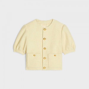 Celine Cardigan In Bouclé Tweed Jacken Aprikose | CL-592629