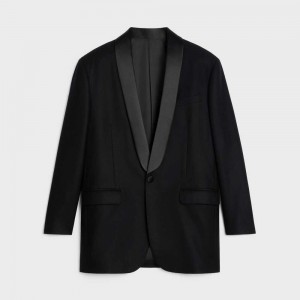 Celine GarçOn Tux In Cashmere Flannel Jacken Schwarz | CL-592668