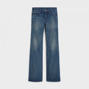 Celine Low Flare Jeans In Dark Union Wash Denim Hose Dunkelwaschen | CL-592723