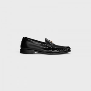 Celine Luco Triomphe In Polished Bullskin Halbschuhe Schwarz | CL-591884