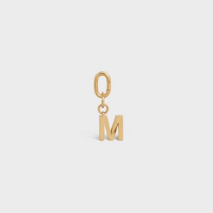 Celine M Charm In Brass Kleine Lederwaren Gold | CL-592932