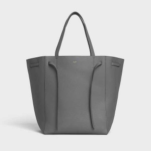 Celine Medium Phantom In Soft Grained Calfskin Cabas Grau | CL-593095