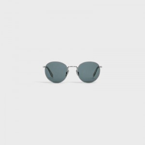 Celine Metal Frame 06 In Metal Sonnenbrille Silber Blau | CL-591760