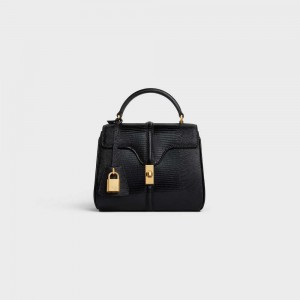 Celine Mini In Lizard 16 Schwarz | CL-593271