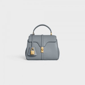 Celine Mini In Satinated Calfskin 16 Blau Grau | CL-593269