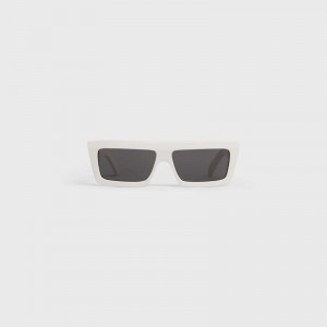 Celine Monochroms 02 In Acetate Sonnenbrille Weiß | CL-591753