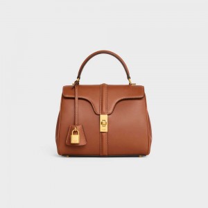 Celine Small Bag In Natural Calfskin 16 Braun | CL-593276