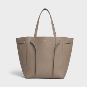 Celine Small Phantom In Soft Grained Calfskin Cabas Grau Braun | CL-593093