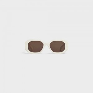 Celine Square S255 In Acetate Sonnenbrille Weiß | CL-592404