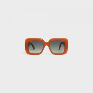 Celine Square S263 In Acetate Sonnenbrille Rot | CL-592375