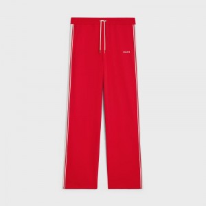 Celine Tracksuit In Double Face Jersey Hose Rot Weiß | CL-592039