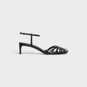 Celine Triomphe In Lambskin Sandalen Schwarz | CL-592601