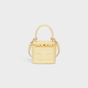 Celine Vanity Case Cuir Triomphe In Smooth Calfksin Mini Taschen Aprikose | CL-593040