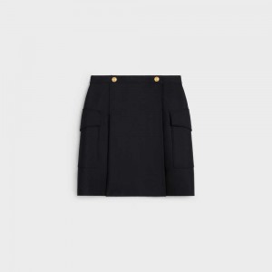 Celine With Patch Pockets In Mohair Wolle Röcke Schwarz | CL-592870