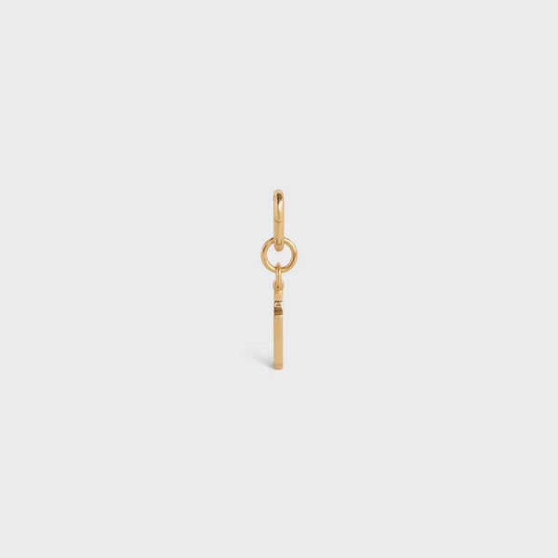 Celine 16 Charm In Brass Kleine Lederwaren Gold | CL-592923