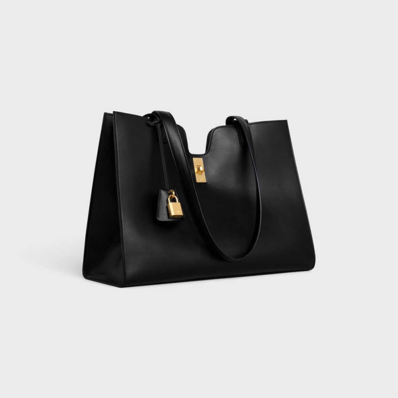 Celine 16 In Smooth Calfskin Cabas Schwarz | CL-593079