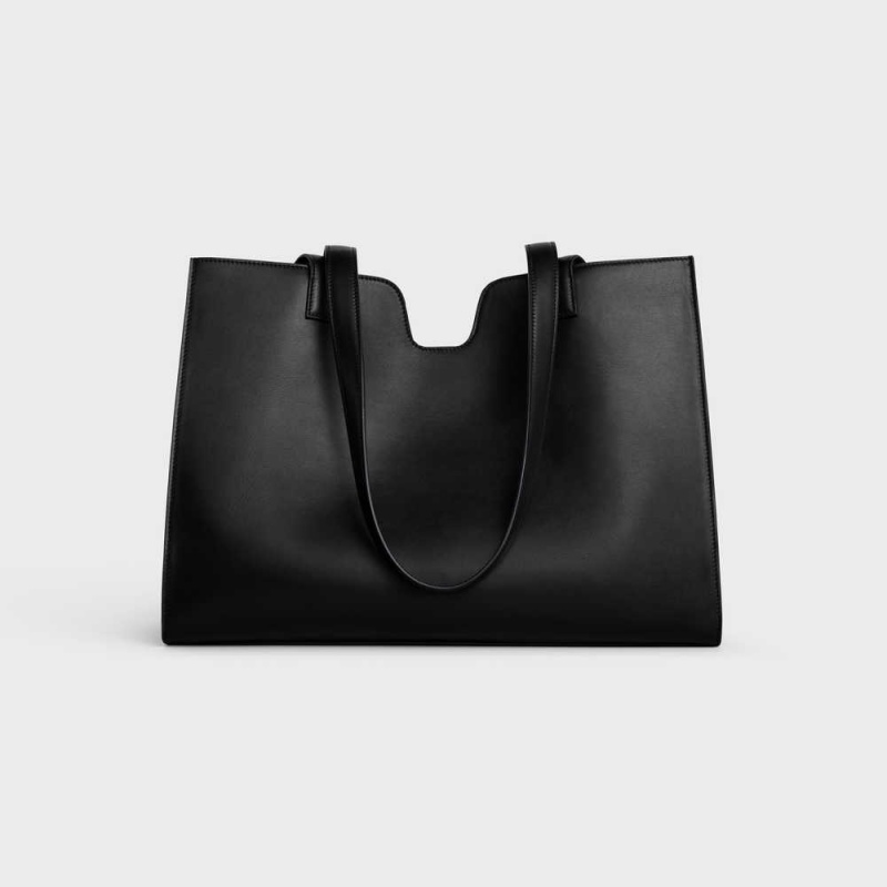 Celine 16 In Smooth Calfskin Cabas Schwarz | CL-593079