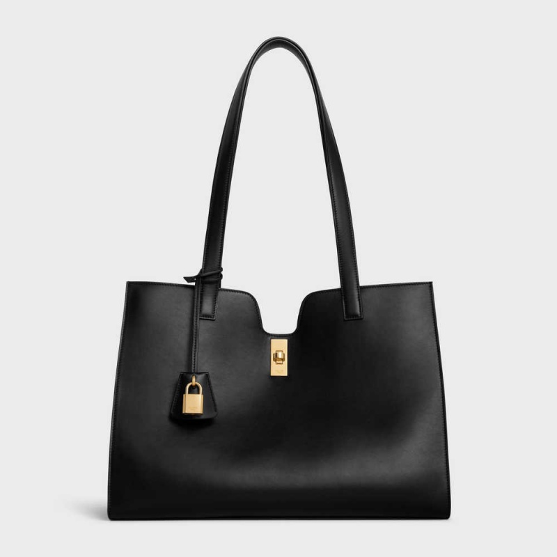 Celine 16 In Smooth Calfskin Cabas Schwarz | CL-593079