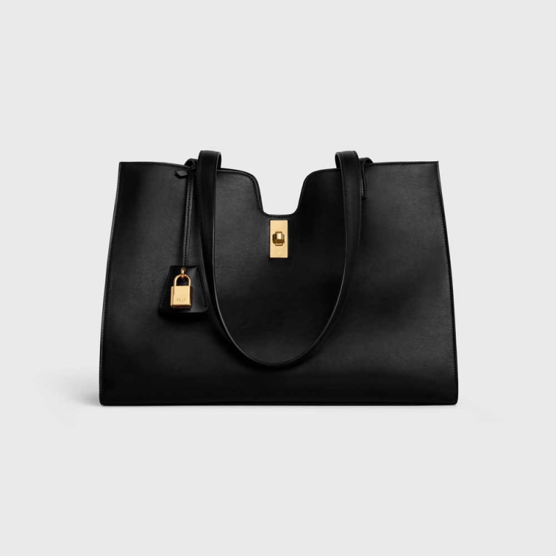 Celine 16 In Smooth Calfskin Cabas Schwarz | CL-593079