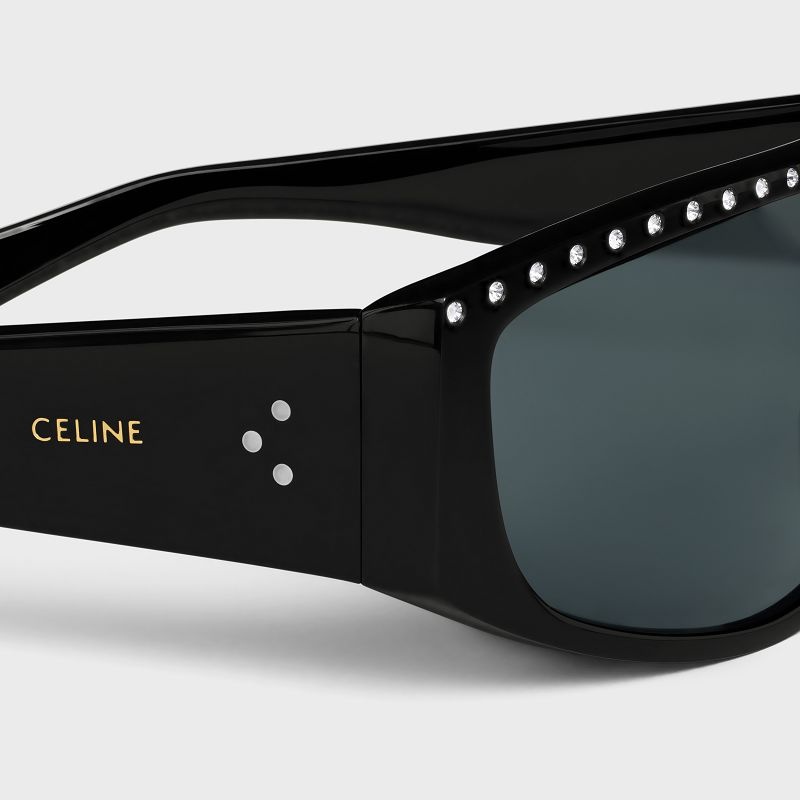 Celine Alan 2 In Acetate With Crystals Sonnenbrille Schwarz | CL-591726