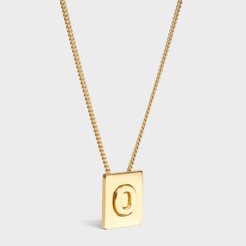 Celine Alphabet O In Brass With Gold Finish Ketten Gold | CL-592278