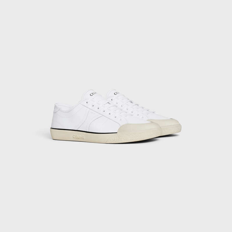 Celine As-01 Low Spitze-up Alan In Calfskin Sneakers Weiß | CL-591896