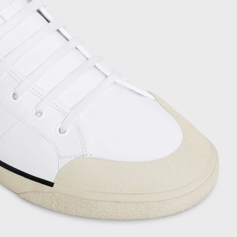 Celine As-02 Mid Low Spitze-up Alan In Calfskin Sneakers Weiß | CL-591894