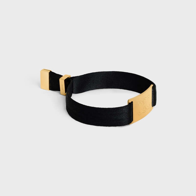 Celine At The Wiltern In Brass With Gold Finish And Polyester Armbänder Gold Schwarz | CL-591650