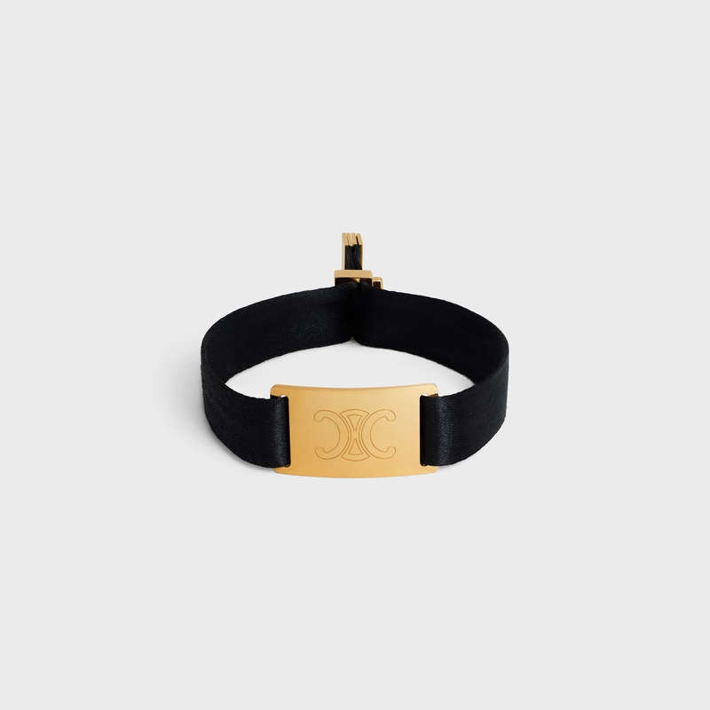 Celine At The Wiltern In Brass With Gold Finish And Polyester Armbänder Gold Schwarz | CL-591650