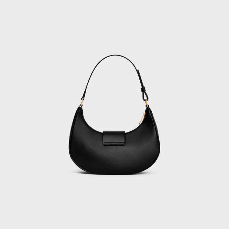 Celine Ava Soft Bag In Smooth Calfskin Triomphe Schwarz | CL-593171