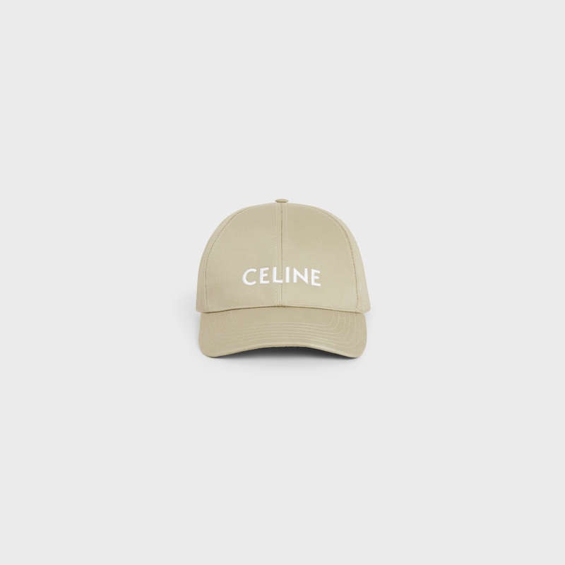 Celine Baseball In Baumwoll Kappe Beige | CL-591694