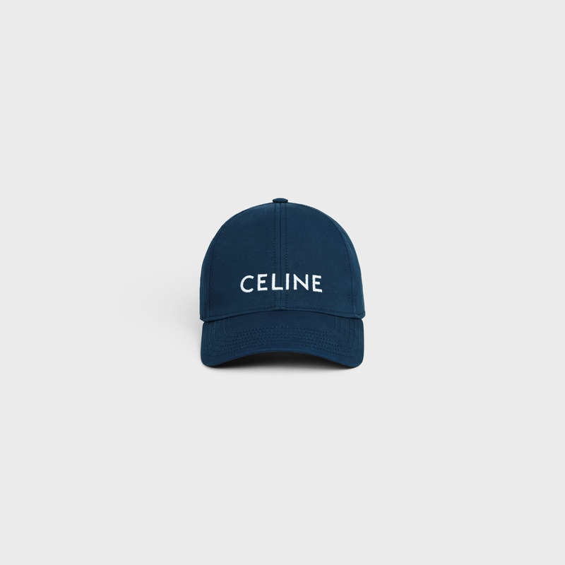 Celine Baseball In Baumwoll Kappe Blau | CL-591689