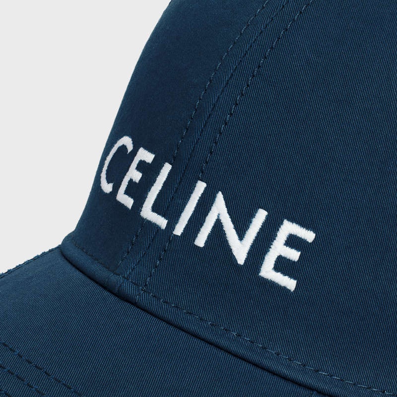 Celine Baseball In Baumwoll Kappe Blau | CL-591689