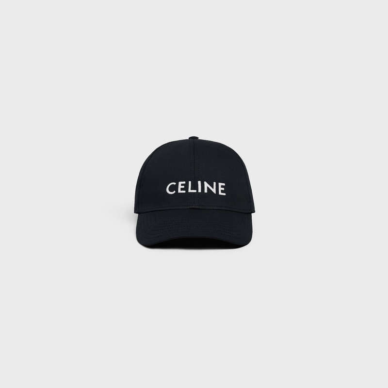 Celine Baseball In Baumwoll Kappe Schwarz | CL-591688