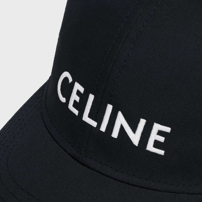 Celine Baseball In Baumwoll Kappe Schwarz | CL-591688