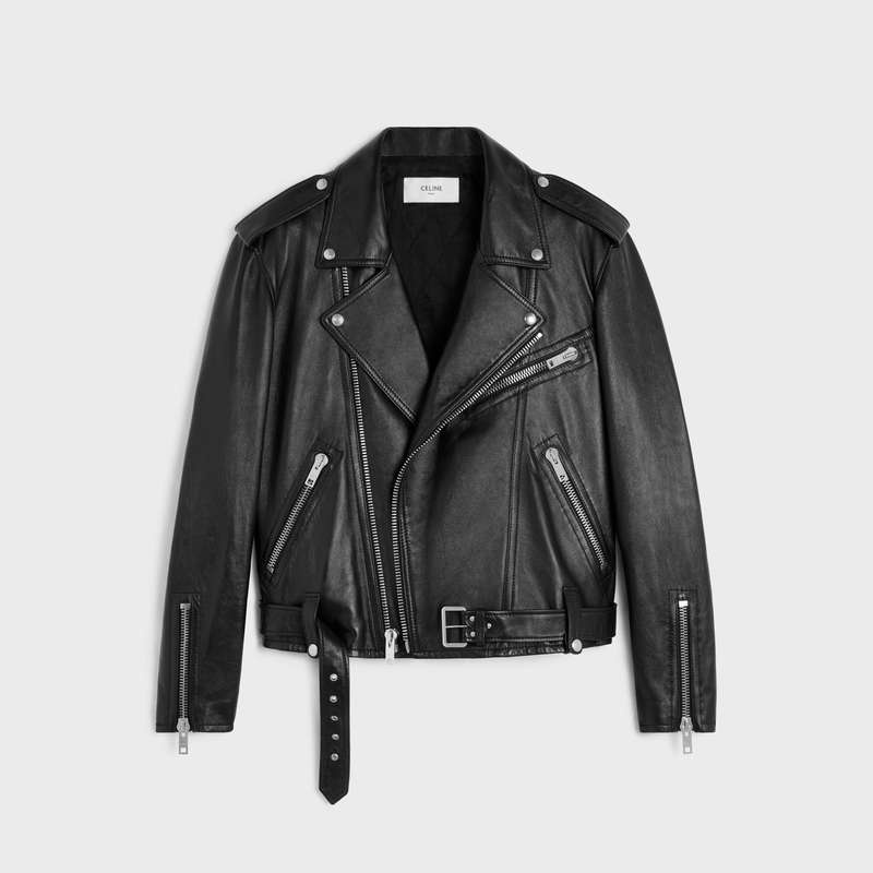 Celine Biker In Soft Leather Schwarz | CL-591916