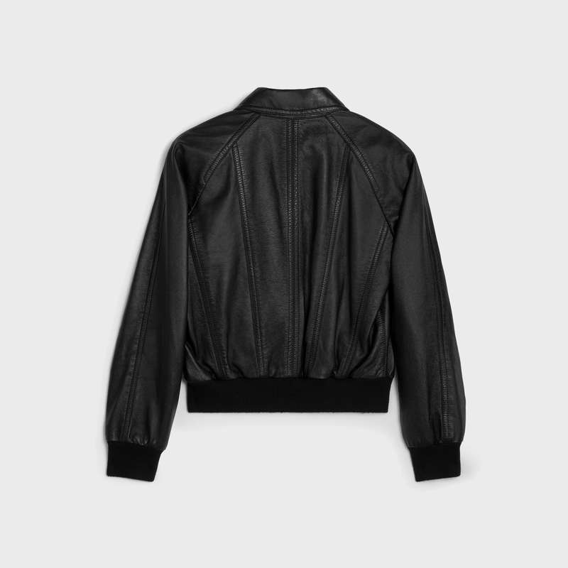 Celine Blouson With Cutouts In Soft Leather Schwarz | CL-591918