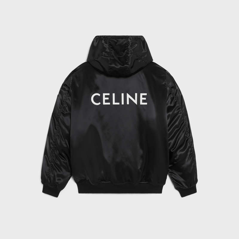 Celine Bomber In Satin-finish Nylon Blousons Schwarz | CL-591956