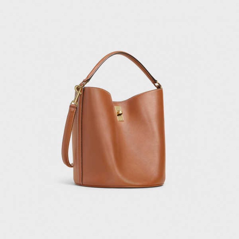 Celine Bucket Bag In Smooth Calfskin 16 Braun | CL-593256