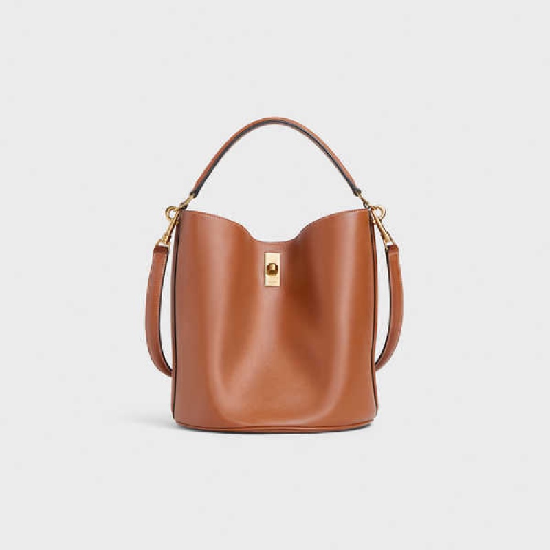 Celine Bucket Bag In Smooth Calfskin 16 Braun | CL-593256