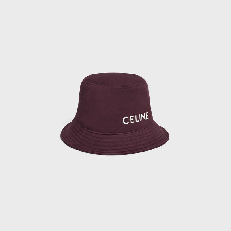 Celine Bucket In Baumwoll Fleece Hut Bordeaux | CL-591707