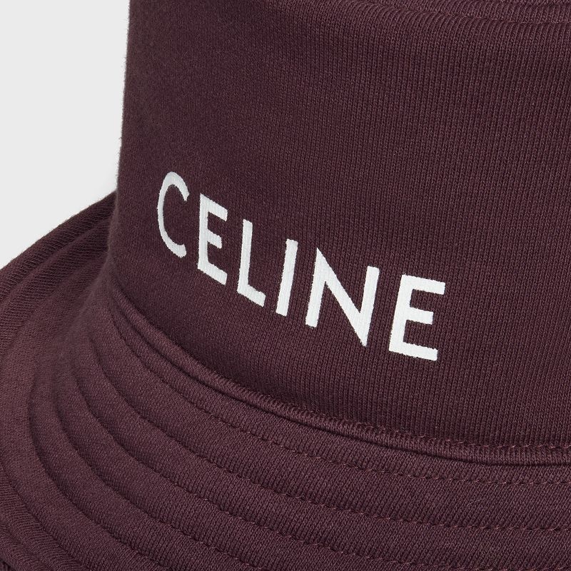 Celine Bucket In Baumwoll Fleece Hut Bordeaux | CL-591707