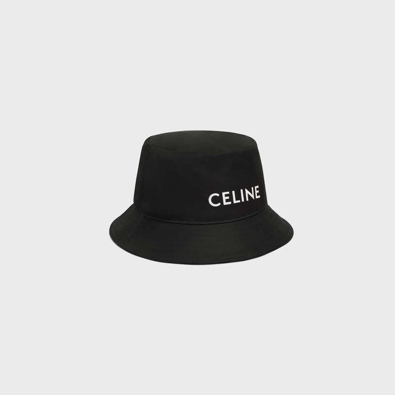 Celine Bucket In Gabardine Baumwoll Hut Schwarz | CL-591705