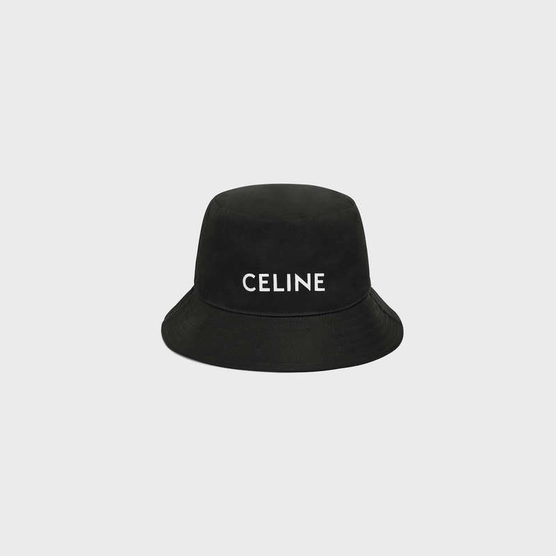 Celine Bucket In Gabardine Baumwoll Hut Schwarz | CL-591705